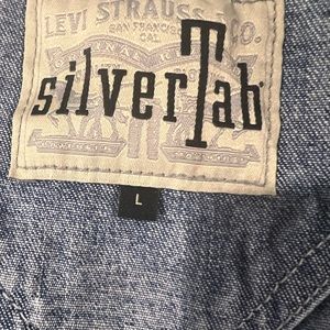 Mens Bib overalls,   LEVI   SILVER TAB  Sz large large